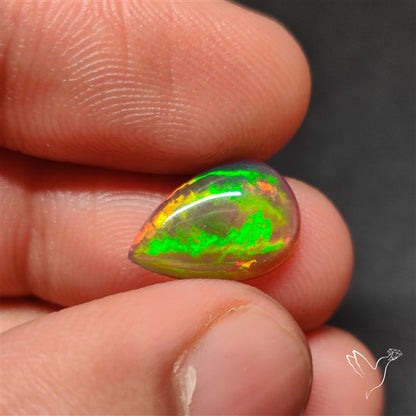 Natural Dark AAA Ethiopian Black Opal Cabochon