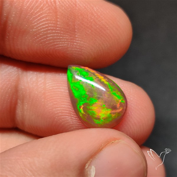 Natural Dark AAA Ethiopian Black Opal Cabochon