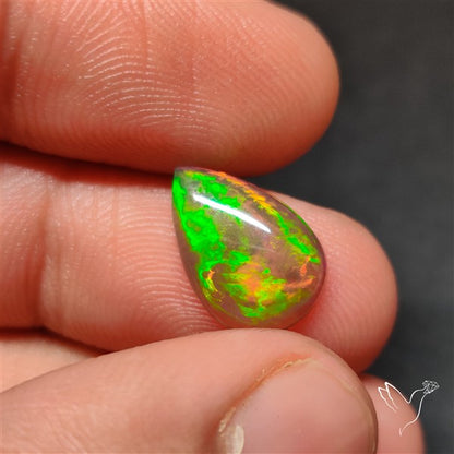 Natural Dark AAA Ethiopian Black Opal Cabochon