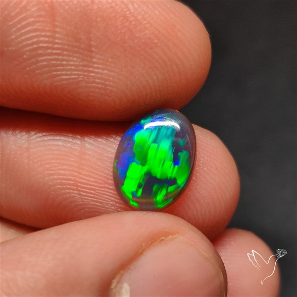 Natural Dark AAA Ethiopian Black Opal Cabochon