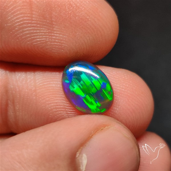 Natural Dark AAA Ethiopian Black Opal Cabochon
