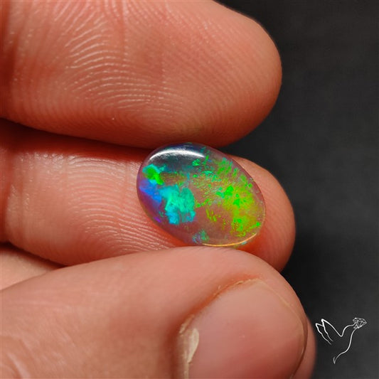 Natural Dark AAA Ethiopian Black Opal Cabochon