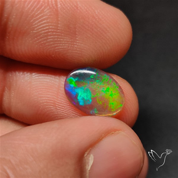 Natural Dark AAA Ethiopian Black Opal Cabochon