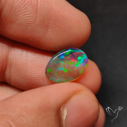 Natural Dark AAA Ethiopian Black Opal Cabochon