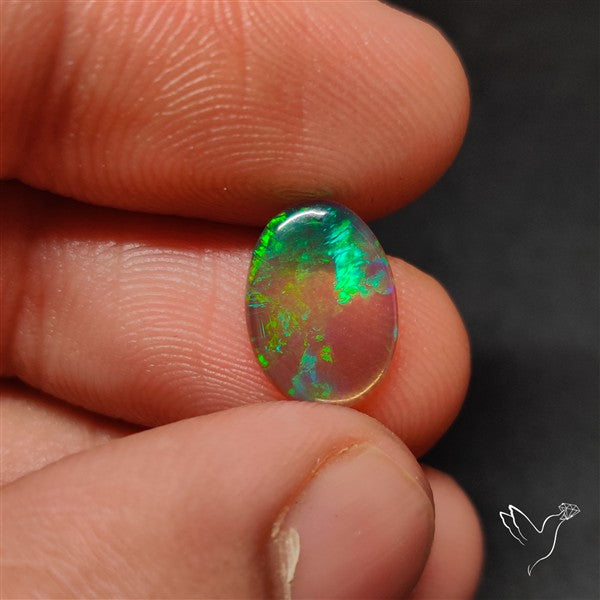 Natural Dark AAA Ethiopian Black Opal Cabochon