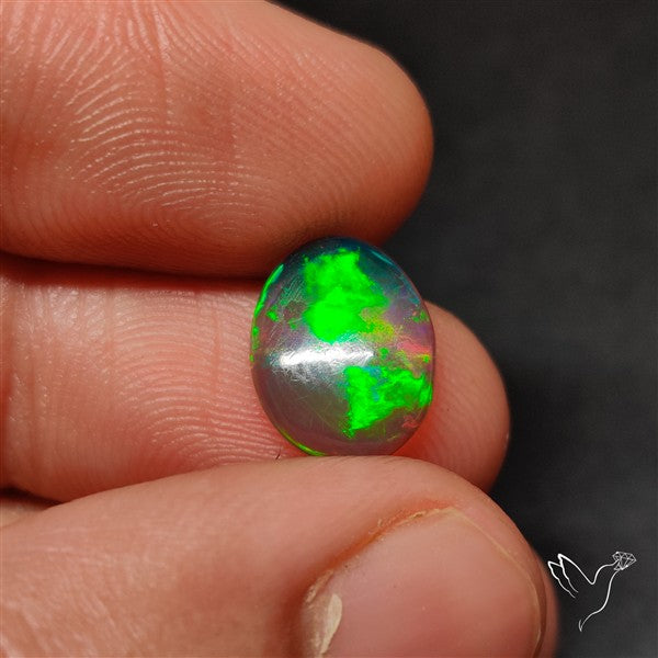 Natural Dark AAA Ethiopian Black Opal Cabochon