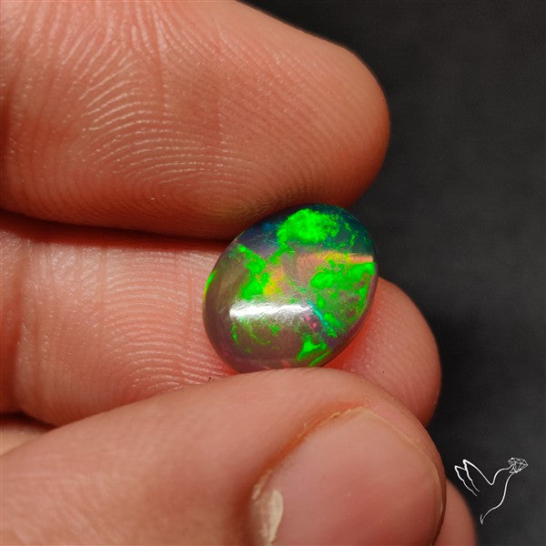 Natural Dark AAA Ethiopian Black Opal Cabochon