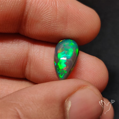 Natural Dark AAA Ethiopian Black Opal Cabochon
