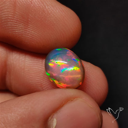 Natural Dark AAA Ethiopian Black Opal Cabochon