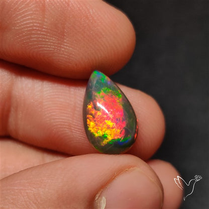 Natural Dark AAA Ethiopian Black Opal Cabochon