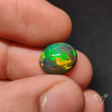Natural Dark AAA Ethiopian Black Opal Cabochon