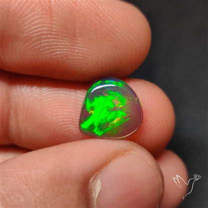 Natural Dark AAA Ethiopian Black Opal Cabochon