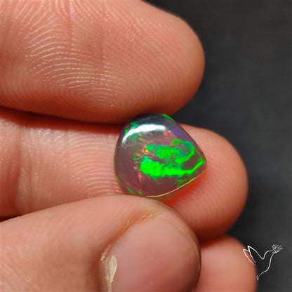 Natural Dark AAA Ethiopian Black Opal Cabochon