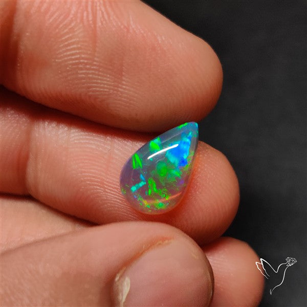 Natural Dark AAA Ethiopian Black Opal Cabochon