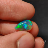 Natural Dark AAA Ethiopian Black Opal Cabochon