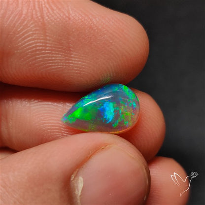 Natural Dark AAA Ethiopian Black Opal Cabochon