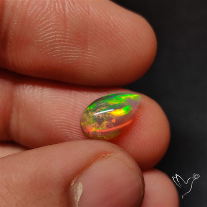 Natural Dark AAA Ethiopian Black Opal Cabochon