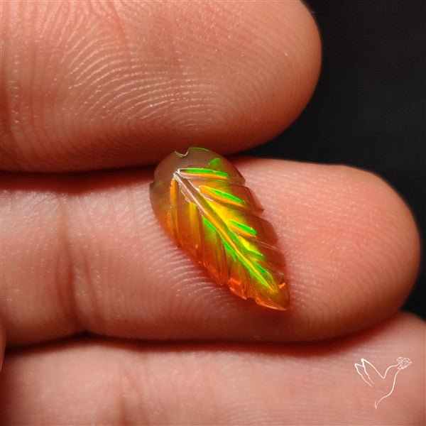 Natural Dark AAA Ethiopian Black Opal Cabochon