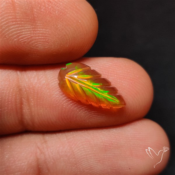 Natural Dark AAA Ethiopian Black Opal Cabochon