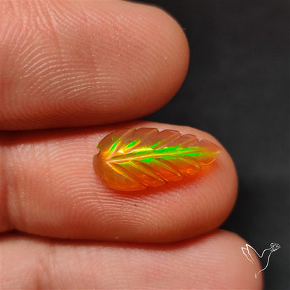 Natural Dark AAA Ethiopian Black Opal Cabochon