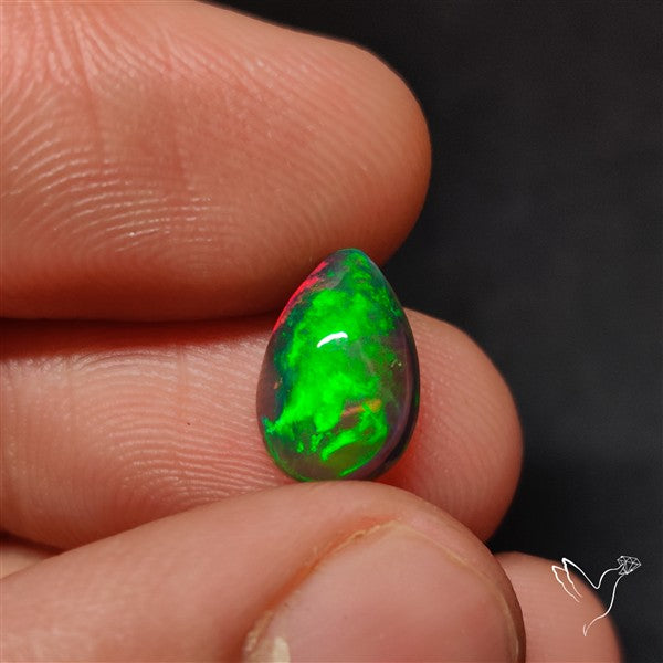 Natural Dark AAA Ethiopian Black Opal Cabochon