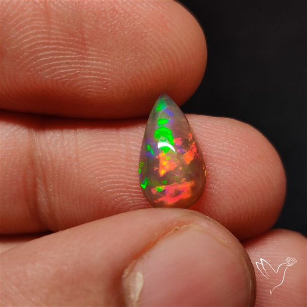 Natural Dark AAA Ethiopian Black Opal Cabochon