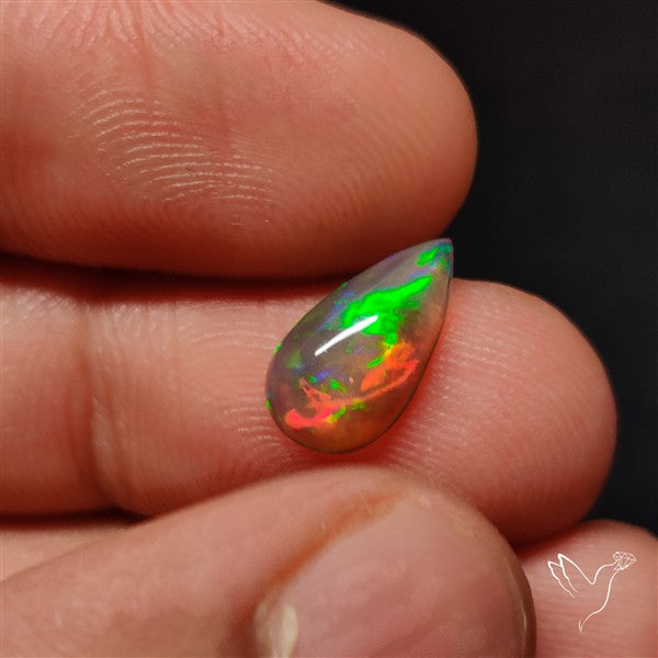 Natural Dark AAA Ethiopian Black Opal Cabochon