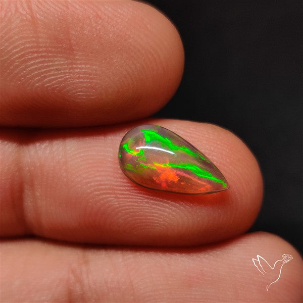 Natural Dark AAA Ethiopian Black Opal Cabochon