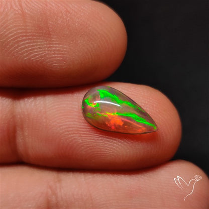 Natural Dark AAA Ethiopian Black Opal Cabochon