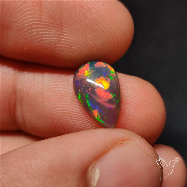 Natural Dark AAA Ethiopian Black Opal Cabochon