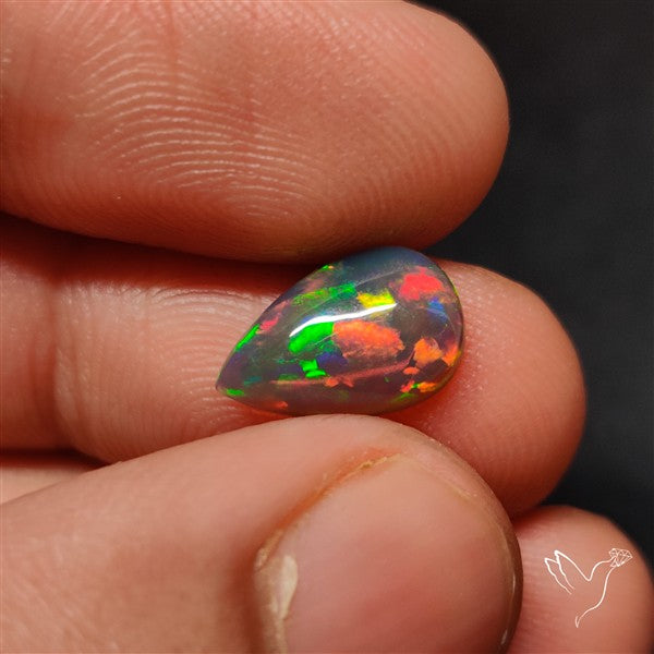 Natural Dark AAA Ethiopian Black Opal Cabochon