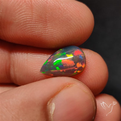 Natural Dark AAA Ethiopian Black Opal Cabochon