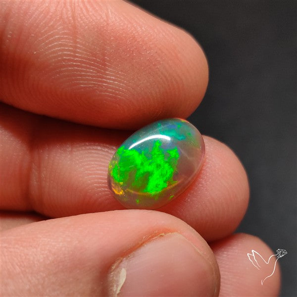 Natural Dark AAA Ethiopian Black Opal Cabochon