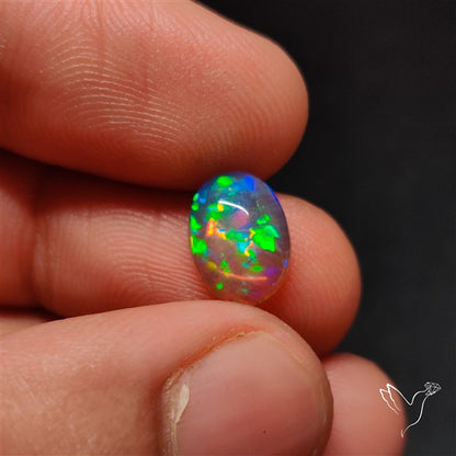 Natural Dark AAA Ethiopian Black Opal Cabochon