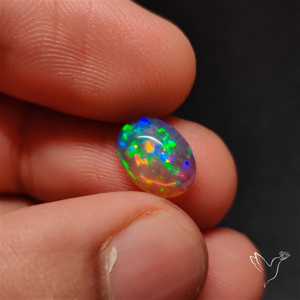 Natural Dark AAA Ethiopian Black Opal Cabochon