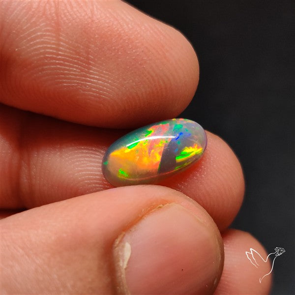 Natural Dark AAA Ethiopian Black Opal Cabochon