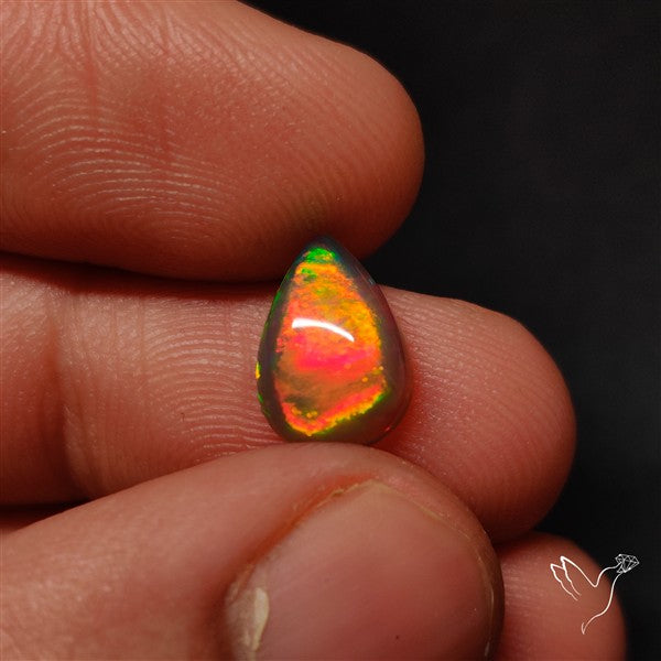 Natural Dark AAA Ethiopian Black Opal Cabochon
