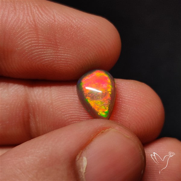 Natural Dark AAA Ethiopian Black Opal Cabochon