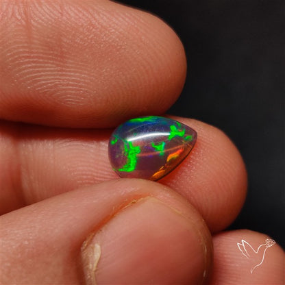 Natural Dark AAA Ethiopian Black Opal Cabochon