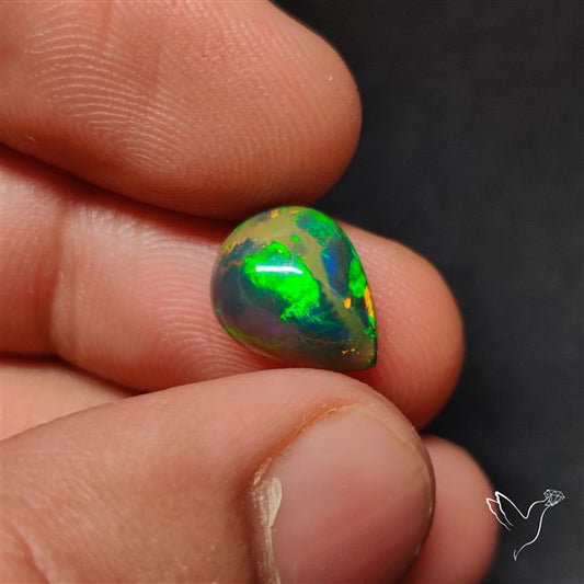 Natural Dark AAA Ethiopian Black Opal Cabochon