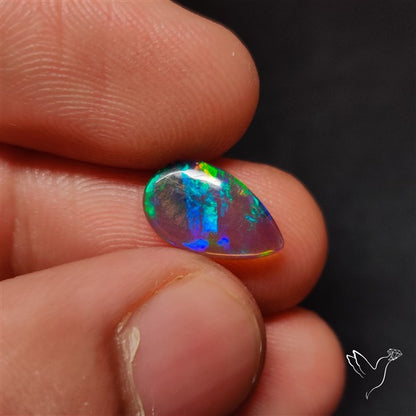 Natural Dark AAA Ethiopian Black Opal Cabochon