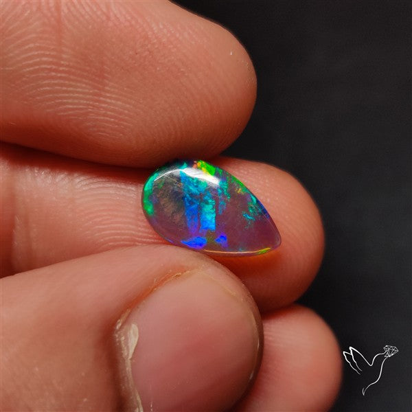 Natural Dark AAA Ethiopian Black Opal Cabochon
