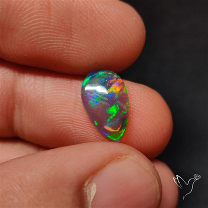 Natural Dark AAA Ethiopian Black Opal Cabochon