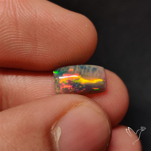 Natural Dark AAA Ethiopian Black Opal Cabochon