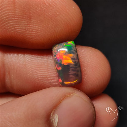 Natural Dark AAA Ethiopian Black Opal Cabochon