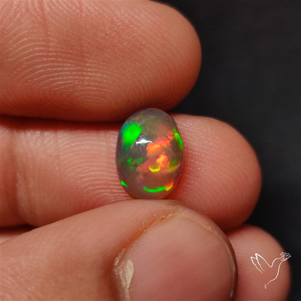 Natural Dark AAA Ethiopian Black Opal Cabochon