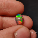 Natural Dark AAA Ethiopian Black Opal Cabochon