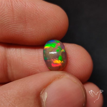 Natural Dark AAA Ethiopian Black Opal Cabochon