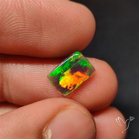 Natural Dark AAA Ethiopian Black Opal Cabochon