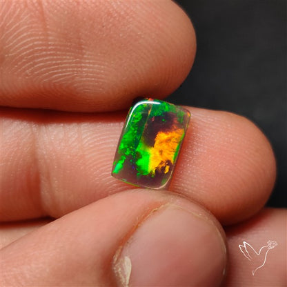 Natural Dark AAA Ethiopian Black Opal Cabochon